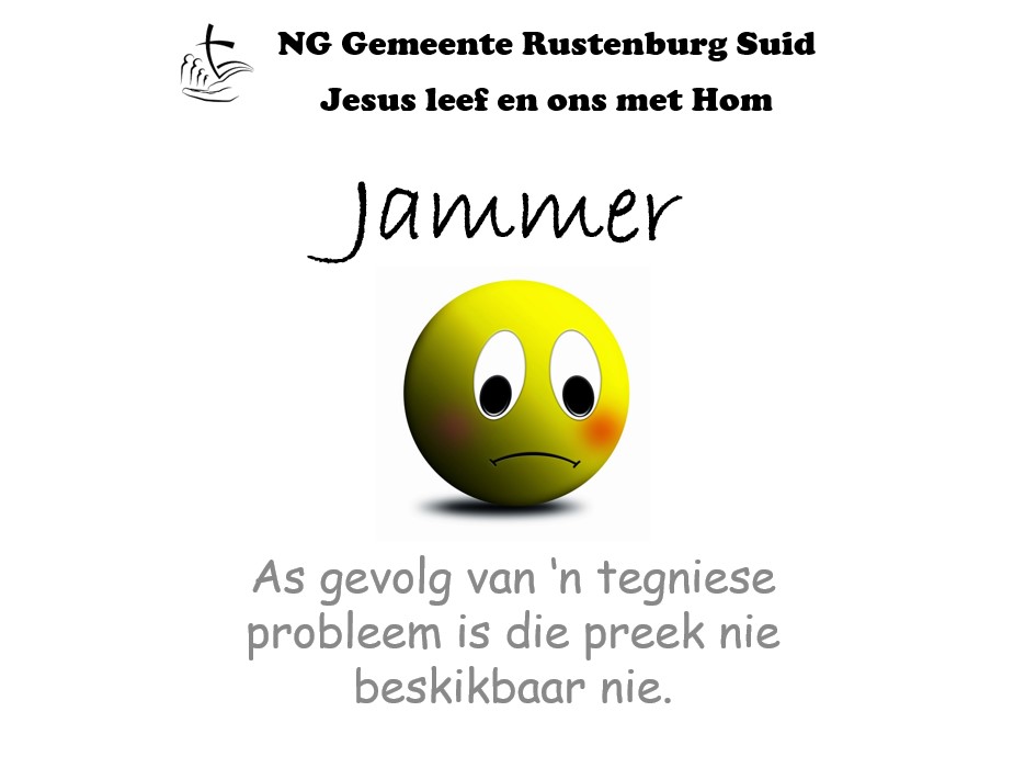 Preek nie beskikbaar nie